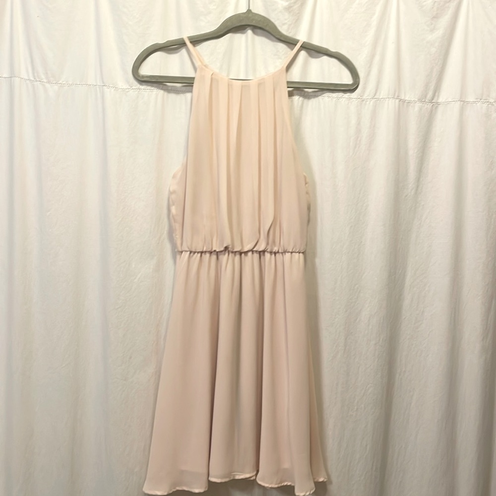 High Neck Chiffon dress